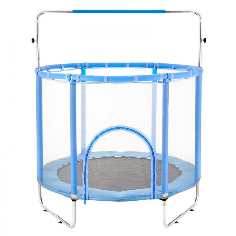 Mini trampoline 55 po pour tout-petits avec filet intérieur et extérieur, Bleu