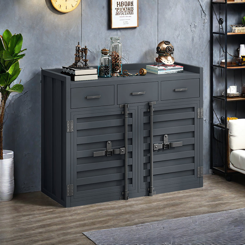 Kaiz Sideboard, Gray, 35.43" H x 70.86" W x 15.74" D