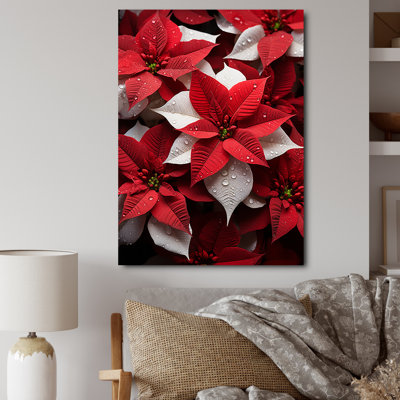Poinsettias festives - Décoration murale florale et botanique