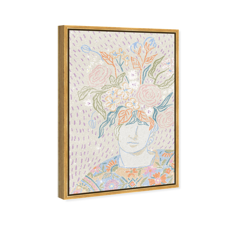 Flourishing Print by Oliver Gal, 16"H x 11"W, Gold Floater Frame