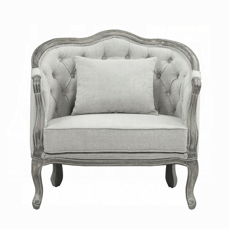 Chaise Samael avec coussin, Bois gris