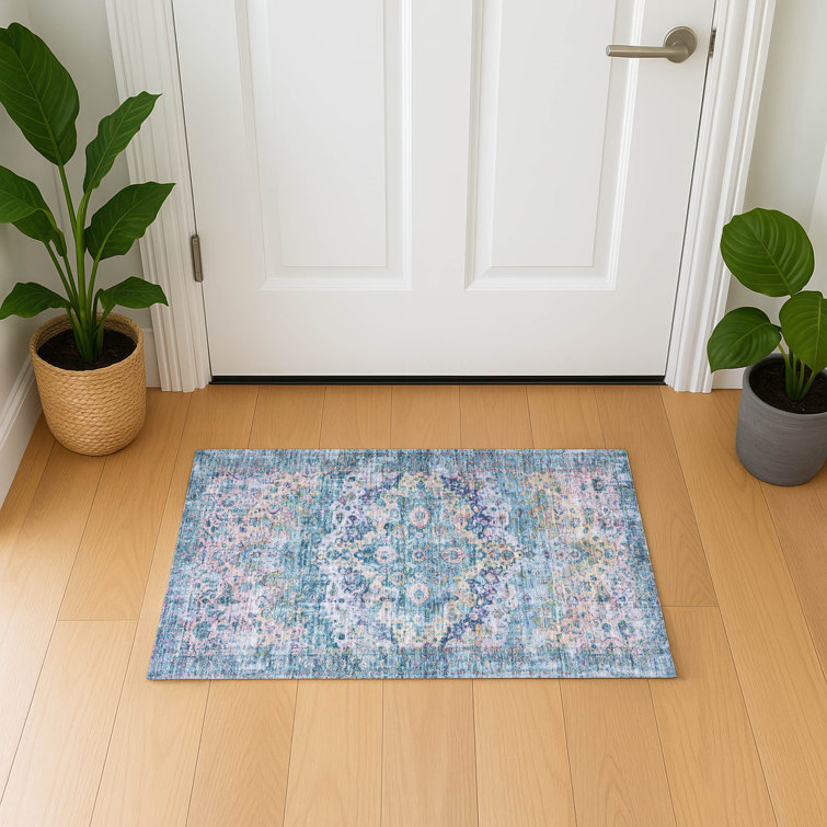 Premium Machine Washable Lubbers AMF1755 Border Rug