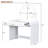 Bedroom Makeup Vanity Table, 39", White. Touch Screen Lighted Mirror And Drawer. Curved Edges Design For Elegance. Sufficient Storage Cosmetics. Functional. Easy Assembly Procedure