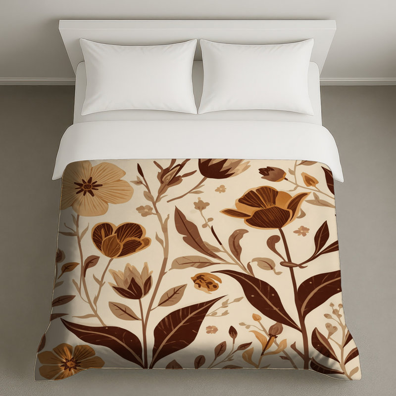 Housses de couette Botanical Floral Illustration, King