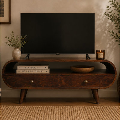 Solid Wood 45cm H Media Shelves