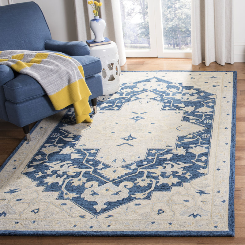 Danielburnham Hand Tufted Wool And Cotton With Latex Oriental Rug, Rectangle 8' x 10'