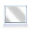 Miroir de coiffeuse Oly, cadre blanc brillant avec DEL, 37 x 47