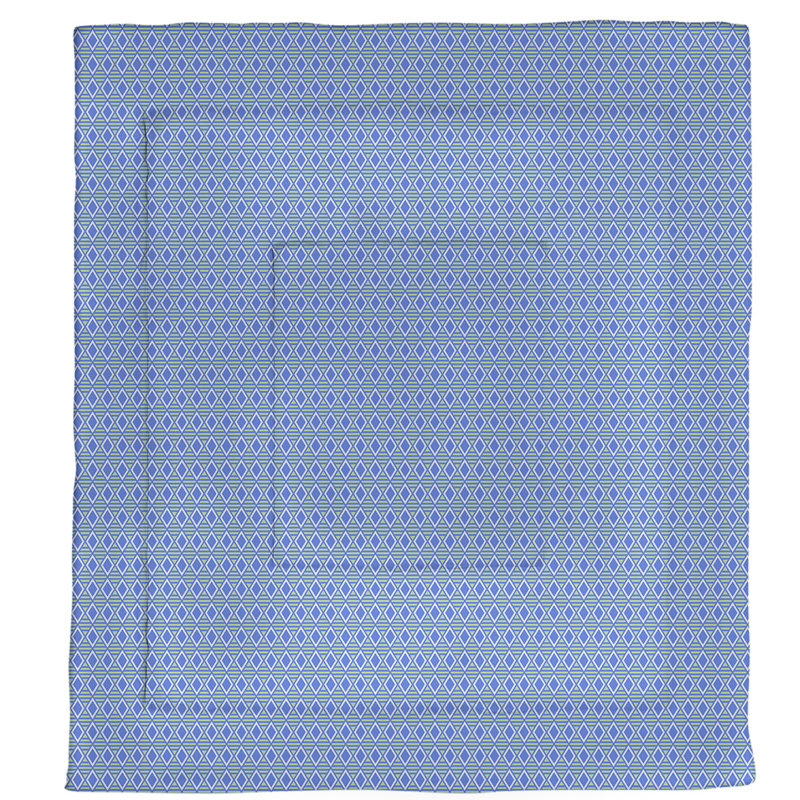 Édredon réversible simple Katelyn Elizabeth, Édredon grand, Bleu / vert