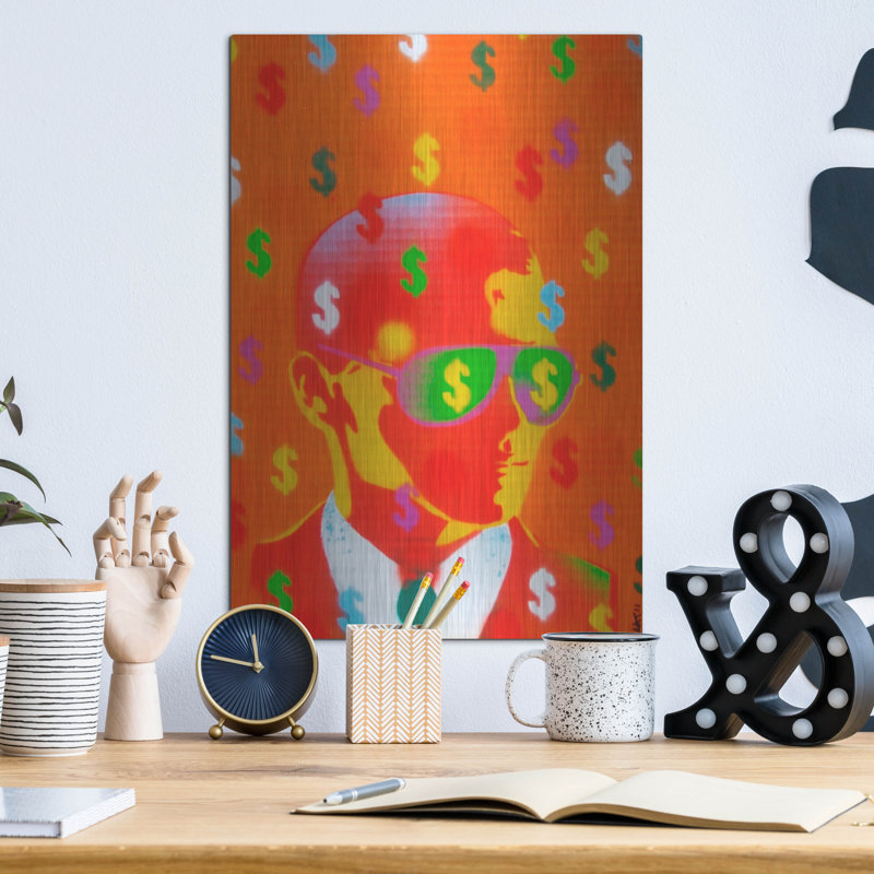 «Cash Rules» par Abstract Graffiti, art mural, H 16 po x l 12 po