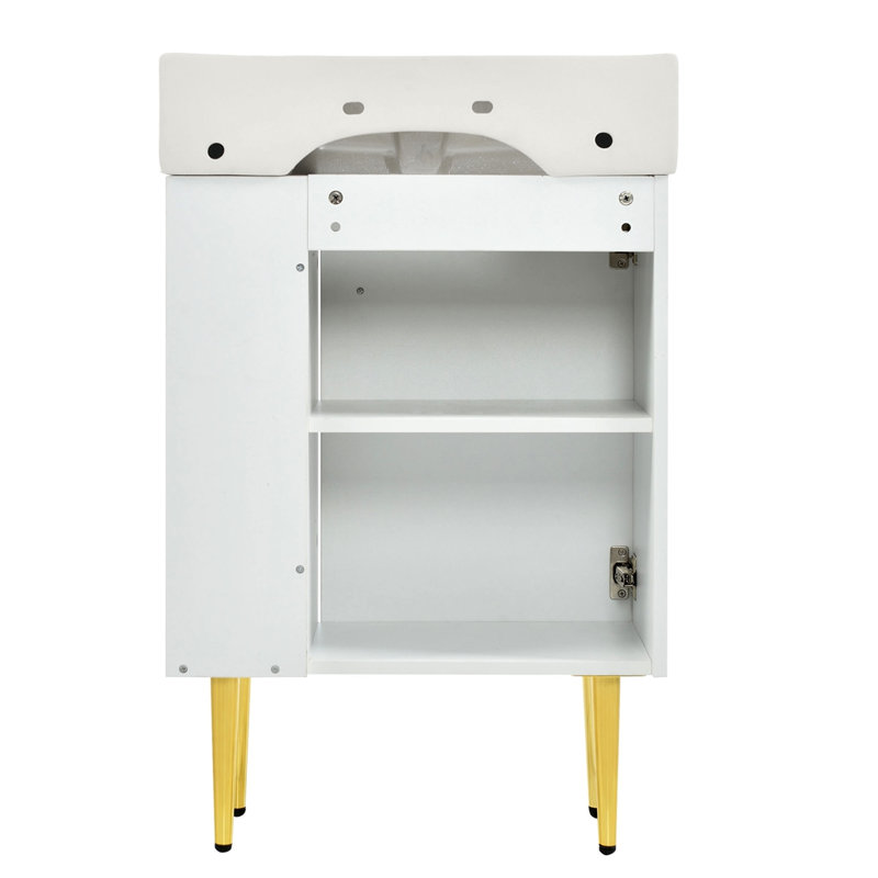 Dolene 21.6'' Single Bathroom Vanity with Ceramic Top