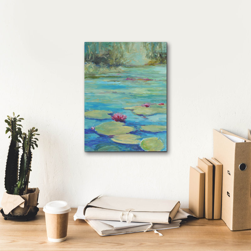  «Lily Pond» par Jadei, impression sur toile 12 po x 16 po, H 16 po x l 12 po