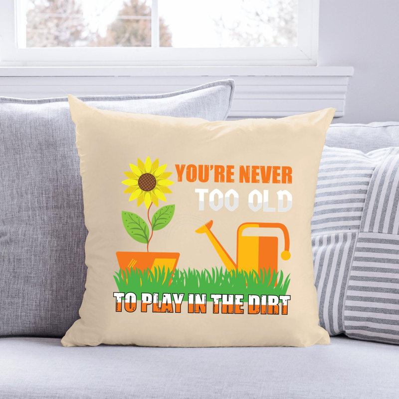 «Garden Lover» - Citation 136 - Coussin décoratif inclus, H 16 po x l 16 po