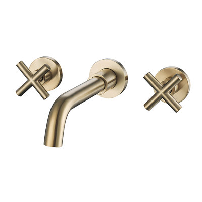 Wall Mounted Optional 2-handle Bathroom Faucet