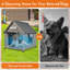 Niche pour chien d'extérieur, chenil en bois avec pieds surélevés, gris-1402691541
