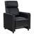 Black Upholstered 3-Seater Home Theater With 2 Wedge Consoles