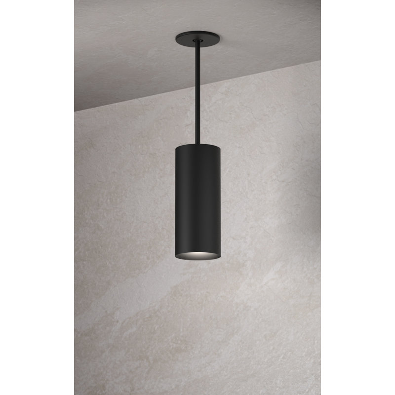 Pendant Downlight  5” Round,20W,3500K 90CRI,50°, Stem - Retro Fit, Matte Black