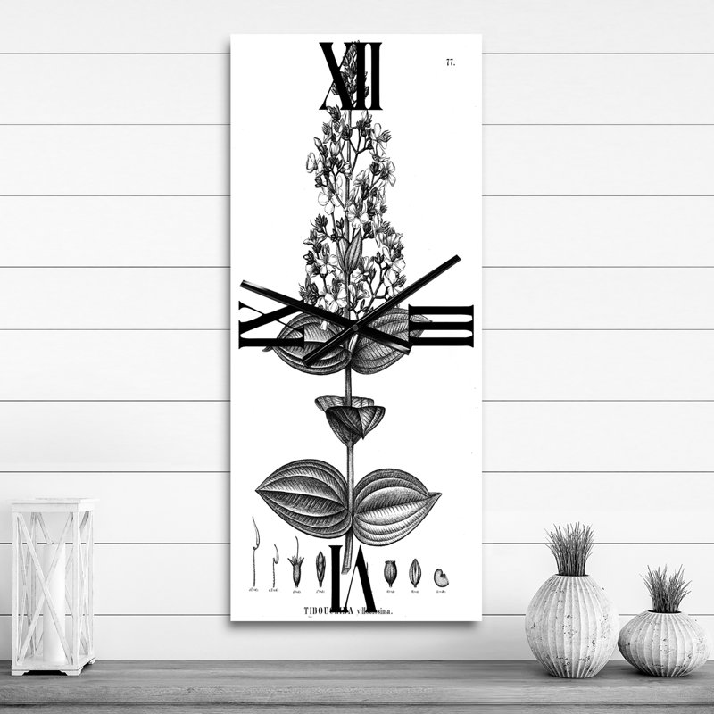 Horloge murale rétro American Flora VI, Grand