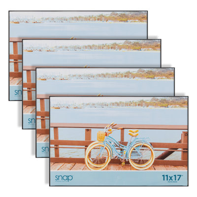 11" x 17" Black Wall Hanging Poster Picture Frame - 4 Frames