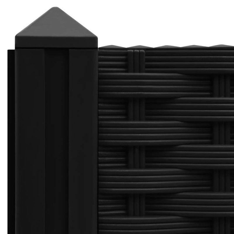 Thallon Planter Raised Flower Bed with Rattan Look Plant Box Polypropylene
