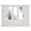 Kashmir 5 Door Mirrored Wardrobe in White Pine, 269 cm