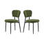 Ensemble de 2 chaises de salle à manger rembourrées - vert