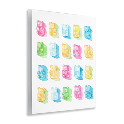 Plaque murale de la collection Pastel Candy Bears, design par Lil 'Rue