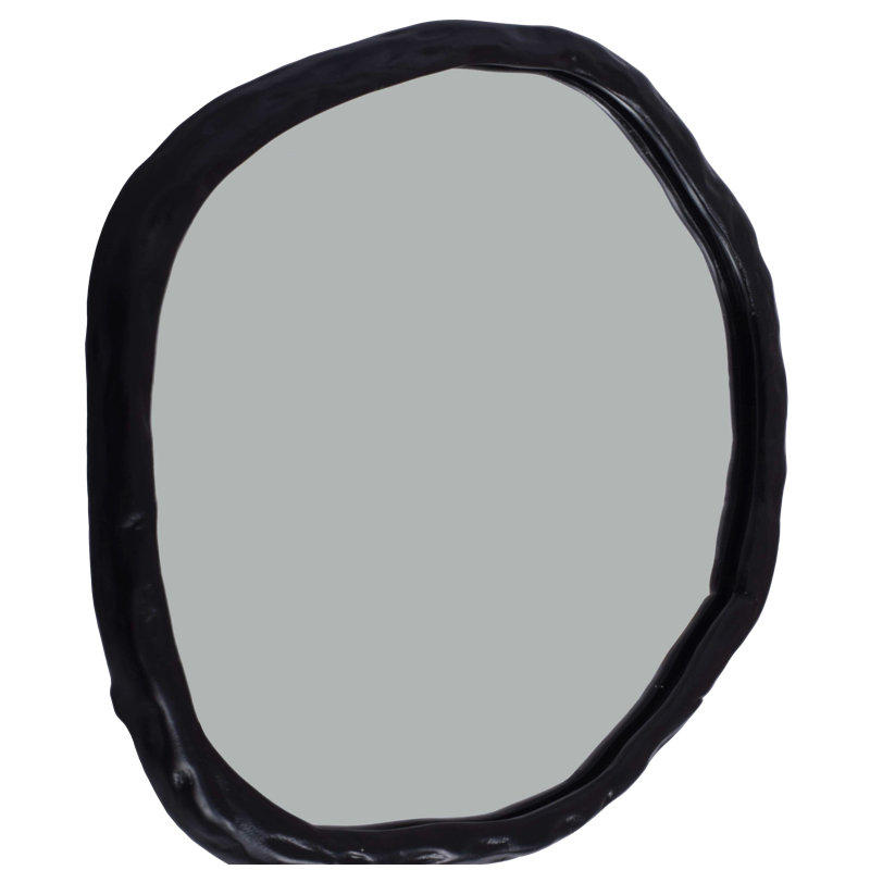 Nola Aluminum Novelty Mirror, Black, 24" x 24"