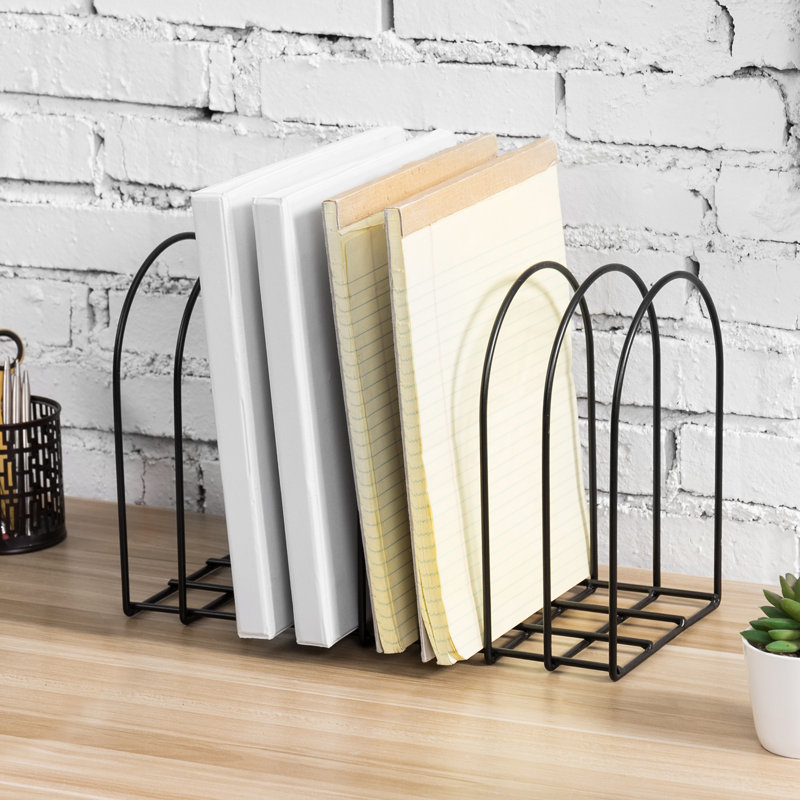 8-Slot Metal Wire Desktop File Organiser