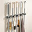 Support mural pour balai et vadrouille robuste avec 5 supports et 4 crochets, organisateur d'outils en acier inoxydable pour le garage, la salle de lavage, la cuisine et le jardin