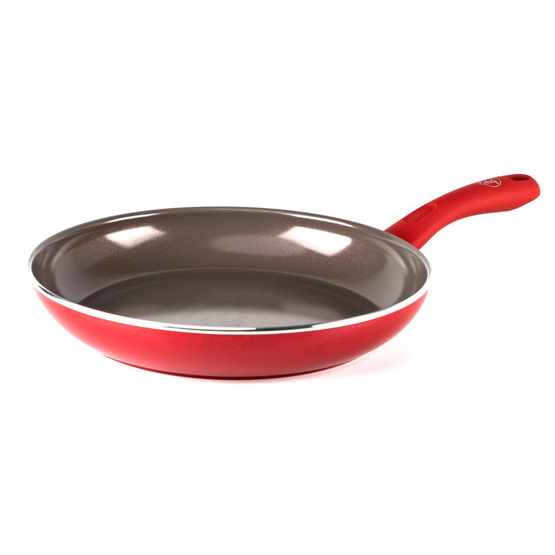 GreenChef Diamond Aluminium Non-Stick Frying Pan, Red, 30 cm