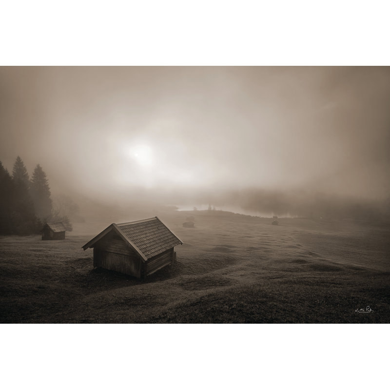Misty Morning Sunrise, L 12 po x H 8 po, Non, Toile tendue