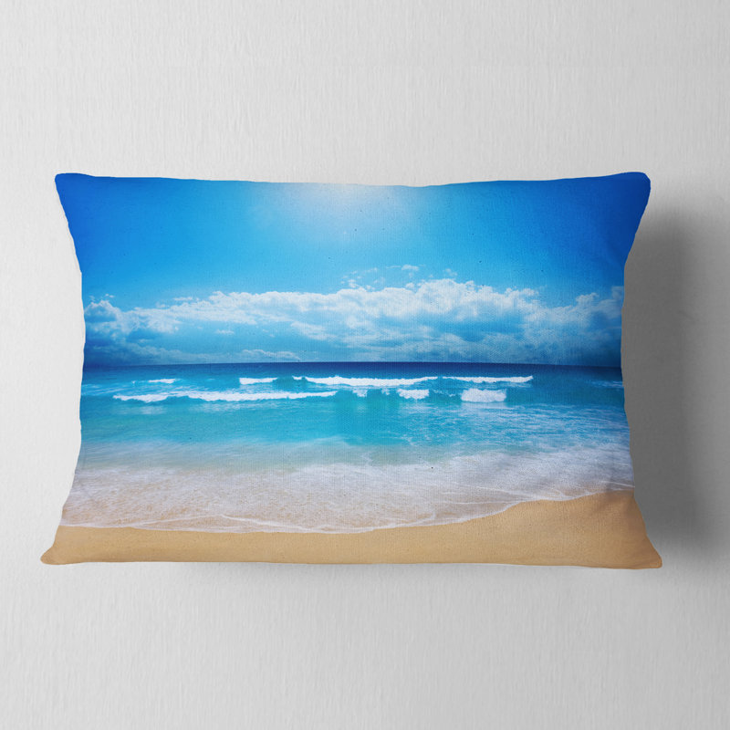 Coussin lombaire Landscape Seascape Paradise Beach, Rectangulaire, 12 po x 20 po