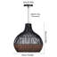 Luminaire suspendu simple en rotin 1 lumière Arlicia-1104935301