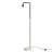 155cm Silver/White Arched Floor Lamp