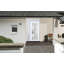 Façade extérieure pré-montée Fibre de verre verre givré / Manux 8312 Soie blanche / Fenêtre extérieure latérale / supérieure / Bureau Portes d'entrée commerciales et résidentielles Garage de garage-W36 + 14 po x H80 + 14 po - À gauche-98195708-98195711-98195710