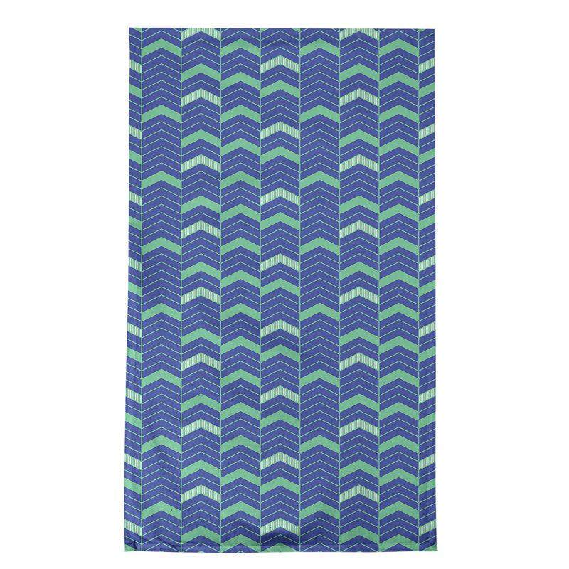Stephenie Tea Towel Kitchen Towel, Royal Blue/Teal, Cotton Twill