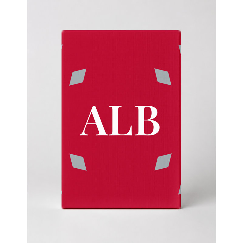 Monogramme de luxe Albuquerque - blanc cerise argenté, 18" H x 12" W