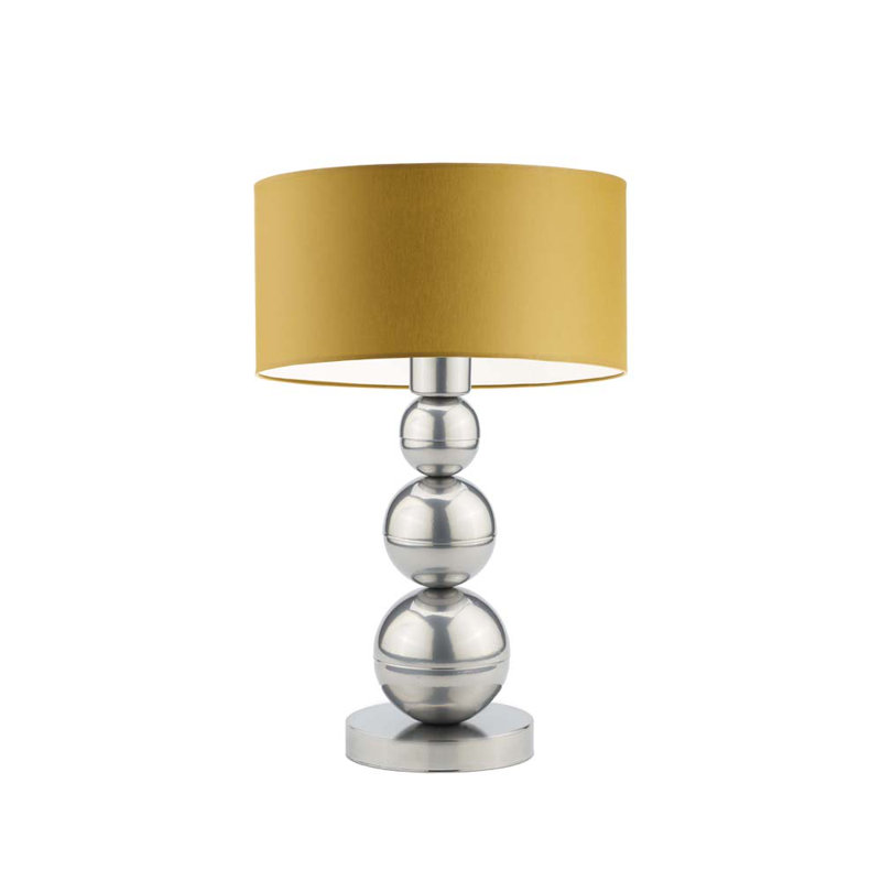 Henrika Metal Desk Lamp, Silver, Dark Yellow