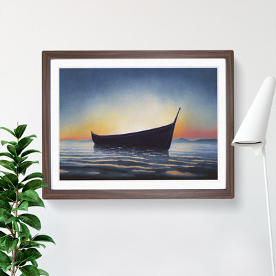 Boat At Sunrise - Single Picture Frame Painting