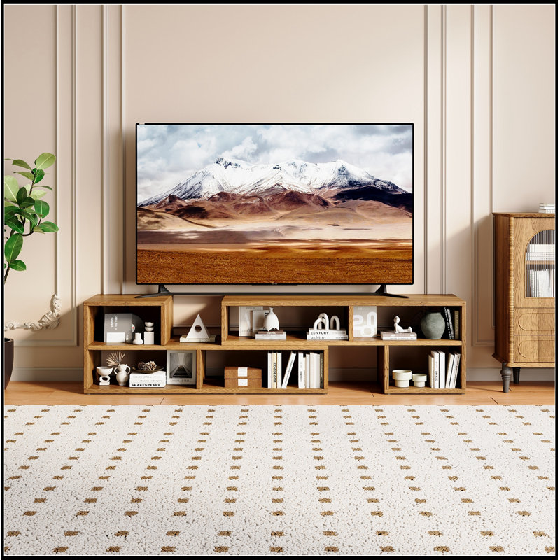 Ajustable avec rangement ouvert, Naturel foncé
