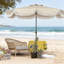 Parasol ventilé pour table de patio, parasol d'extérieur, avec manivelle, 8 nervures, inclinaison à bouton-poussoir-640555252