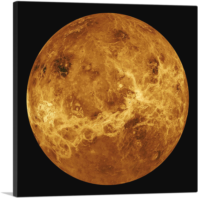 Planète Vénus, deuxième planète vue du soleil - reproduction de photo sur toile tendue, H 18 po x l 18 po x P 0,75 po