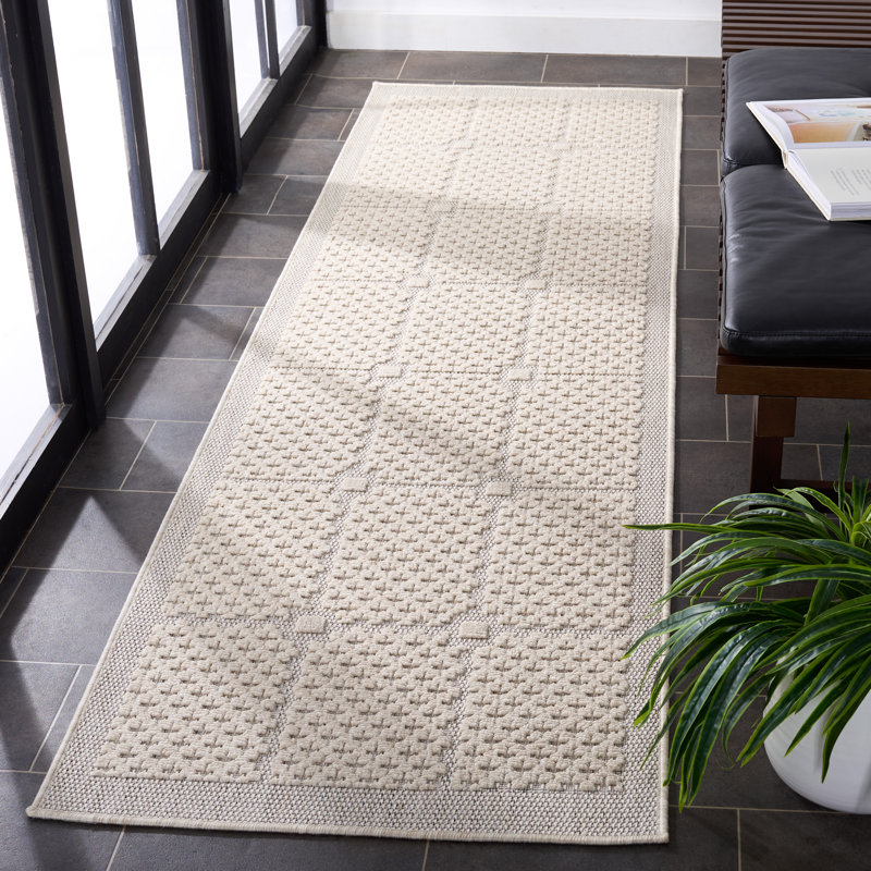 Tapis d'intérieur / extérieur de couleur unie Konley Performance, Tapis de couloir 2 pi 3 po x 8 pi
