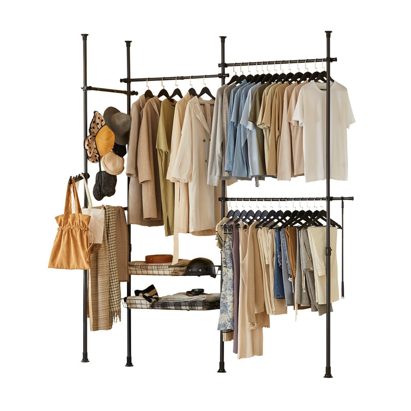 Adjustable Clothing Rack, Black