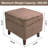 18.5" W Upholstered Corduroy Ottomans for Living Room,Bedroom,Storage Footstools Seating-579644385