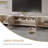 79'' Modern Beige Rectangular TV Stands with 4 Storages, Glossy Pandora Sintered Stone Table Top, Not Assembly Needed