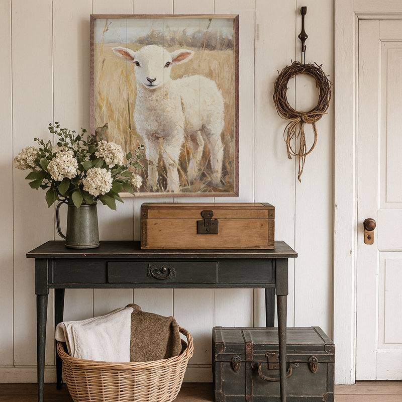 «Curly Lamb» par Petals Prints Design, H 30 po x l 24 po