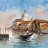 Two europeans on a gondola - 32"x32" art on canvas