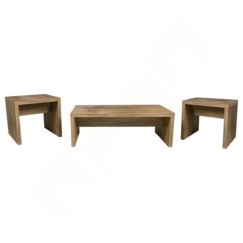 Ensemble de table basse et de table de bout 3 pièces Brianna Mango