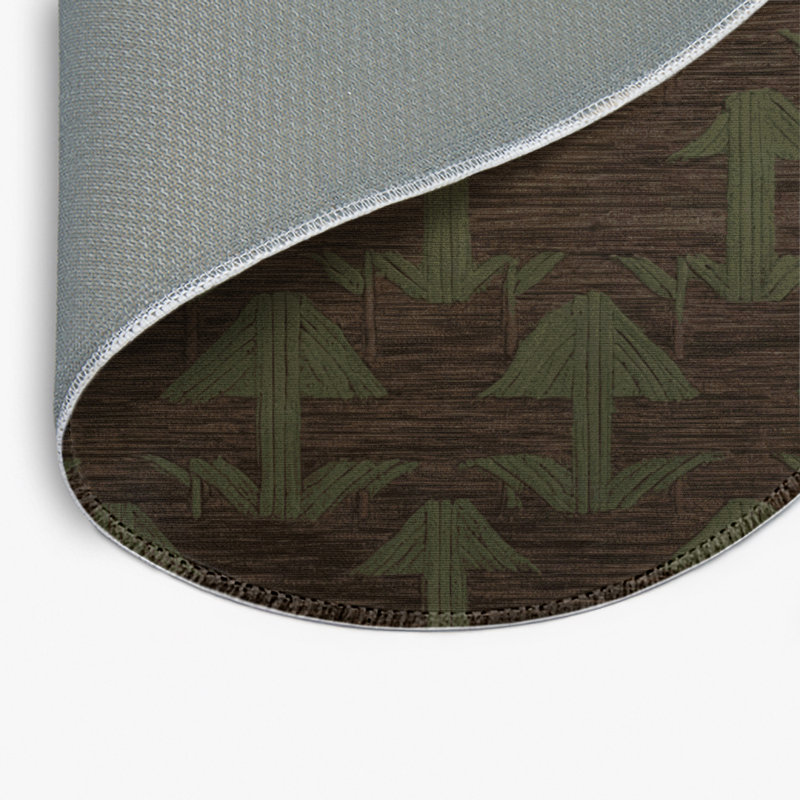 Tapis brun intérieur et extérieur Trellis, Rond 5 pi